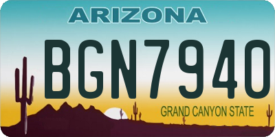 AZ license plate BGN7940