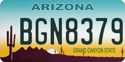 AZ license plate BGN8379