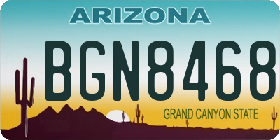AZ license plate BGN8468