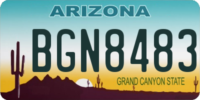 AZ license plate BGN8483