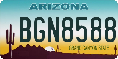 AZ license plate BGN8588