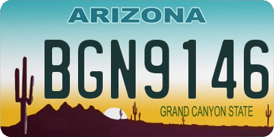 AZ license plate BGN9146