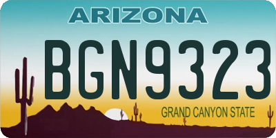 AZ license plate BGN9323