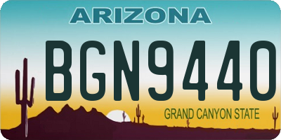 AZ license plate BGN9440