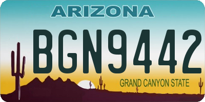 AZ license plate BGN9442