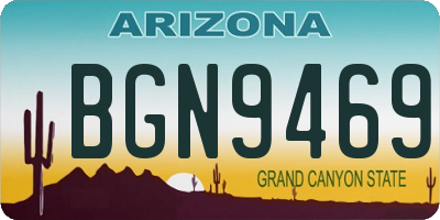 AZ license plate BGN9469
