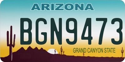AZ license plate BGN9473