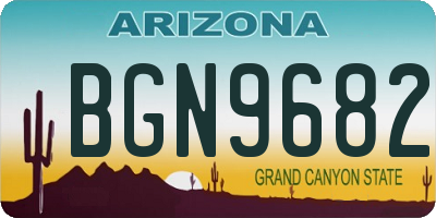 AZ license plate BGN9682