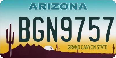 AZ license plate BGN9757