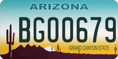 AZ license plate BGO0679