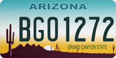 AZ license plate BGO1272