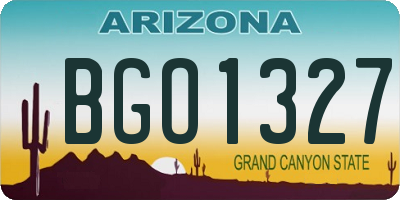 AZ license plate BGO1327