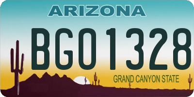 AZ license plate BGO1328