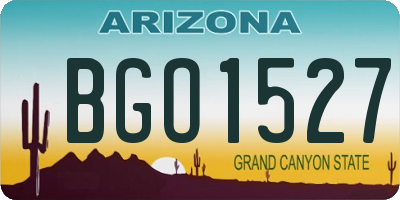 AZ license plate BGO1527