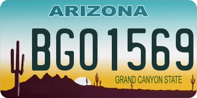 AZ license plate BGO1569