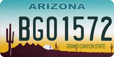 AZ license plate BGO1572