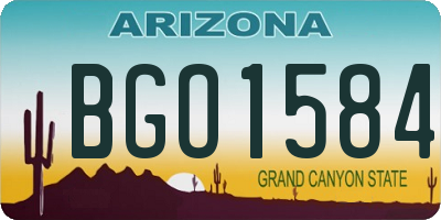 AZ license plate BGO1584