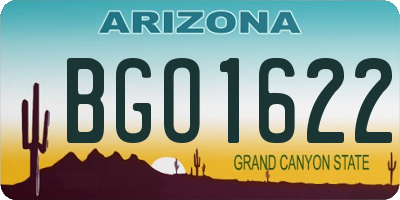 AZ license plate BGO1622