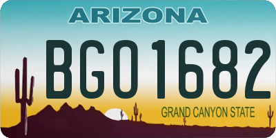 AZ license plate BGO1682