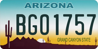 AZ license plate BGO1757