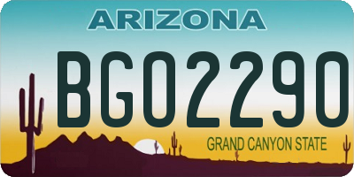 AZ license plate BGO2290