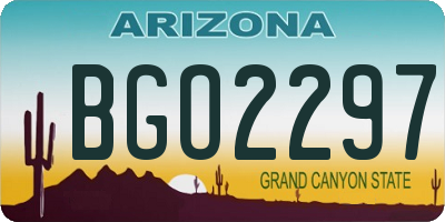 AZ license plate BGO2297