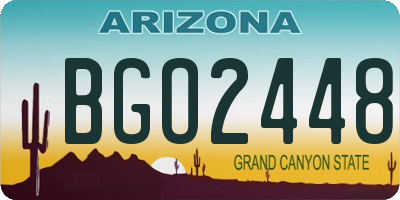 AZ license plate BGO2448