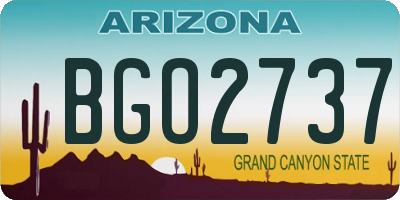 AZ license plate BGO2737