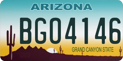 AZ license plate BGO4146