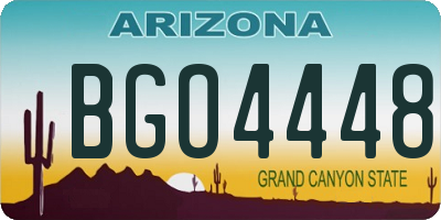 AZ license plate BGO4448