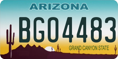 AZ license plate BGO4483