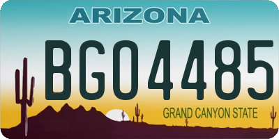 AZ license plate BGO4485