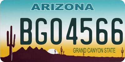 AZ license plate BGO4566