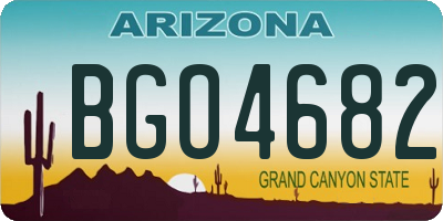 AZ license plate BGO4682