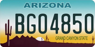 AZ license plate BGO4850