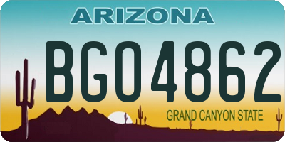 AZ license plate BGO4862