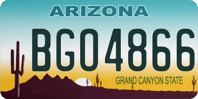 AZ license plate BGO4866