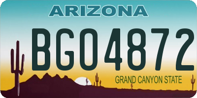 AZ license plate BGO4872