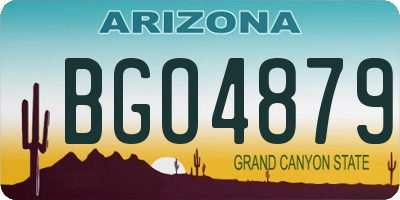 AZ license plate BGO4879