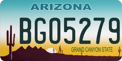 AZ license plate BGO5279
