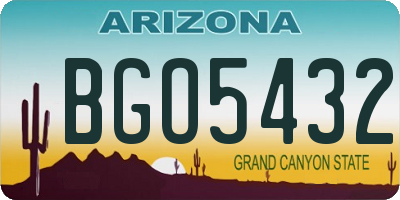AZ license plate BGO5432
