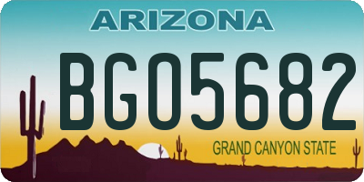 AZ license plate BGO5682