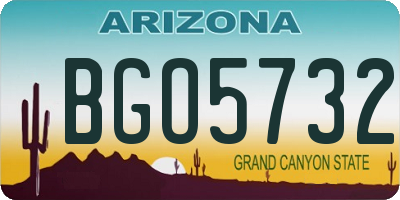 AZ license plate BGO5732
