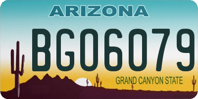 AZ license plate BGO6079