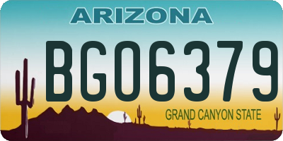 AZ license plate BGO6379