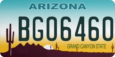 AZ license plate BGO6460