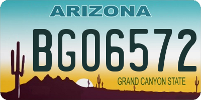 AZ license plate BGO6572