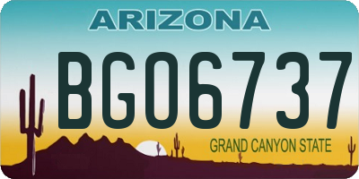 AZ license plate BGO6737