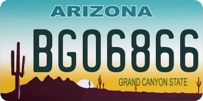 AZ license plate BGO6866