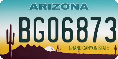 AZ license plate BGO6873